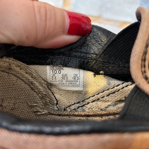 Vans Brown on Black Canvas Slip On V Shoes, Toddler Size 10 - Picture 9 of 11